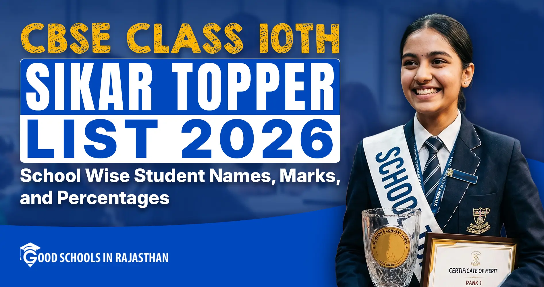 CBSE 10th Sikar Topper List 2026